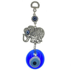 Baby Metal Elephant Hanging Evil Eye 6" Baby Metal Elephant Hanging Evil Eye 6"
