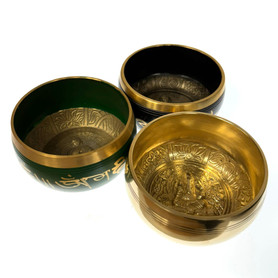 Sacred Singing Bowls Assorted Color and Style 4.5” Wide