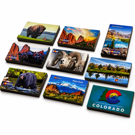 Multi Layered Wooden Colorado Magnet 1 Count Assorted