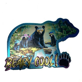Bear Shaped Bear Foil Magnet 1 Count Assorted