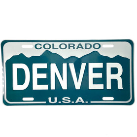 Denver Mountain license Plate 1 Count