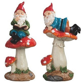 Gnome on Mushrooms 2 Set 6" Gnome on Mushrooms 2 Set 6"