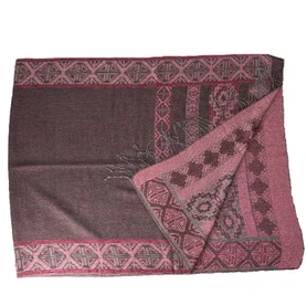 Neon Nomad UV Reactive Pashmina Maroon and Orange