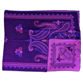 Midnight Bloom UV Reactive Pashmina Purple Pink