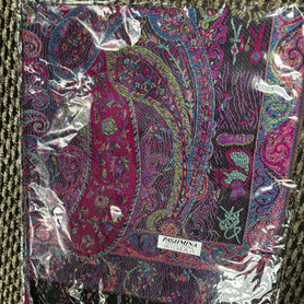 UV Reactive Paisley Pashmina - Purples