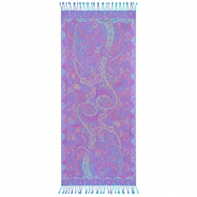 UV Reactive Paisley Pashmina - Purples
