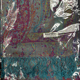 UV Reactive Paisley Pashmina - Blues