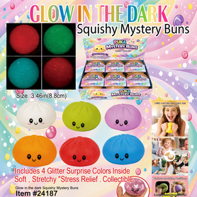 Glow In the Dark Mystery Squishy Dumpling Buns 1 CT