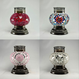 Crown Mosaic Candleholder Votive - 1 Count Assorted