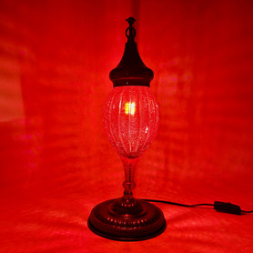 Hanging Crackle Glass Table Lamp 1 count assorted