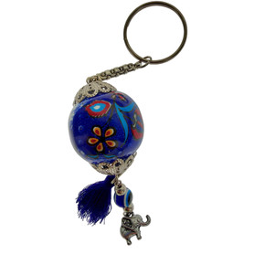 Turkish Evil Eye Egg Keychain with Tassel & Assorted Charm – Assorted Design (1 Count)