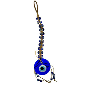 1.97" Turkish Evil Eye Jute Wall Hanging