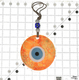 Rainbow Collection Hand Painted Evil Eye Glass Hanging 5"x 10" – 1 Count Assorted