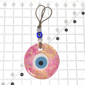Rainbow Collection Hand Painted Evil Eye Glass Hanging 4"x 9" – 1 Count Assorted