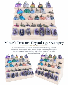 Miner’s Treasure Crystal Figurine  - Display included with 32 Pc Set
