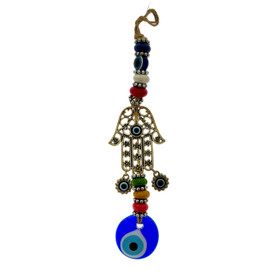 Fancy 11-Inch Hand of Fatima Evil Eye Wall Hanging