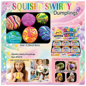 Squishy Swirly Dumplings 1 Pc Assorted - Large