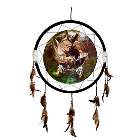 Woodland Moose, 24" Dream Catcher