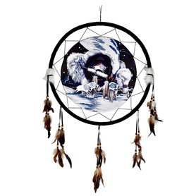 Sacred White Buffalo, 24" Dream Catcher
