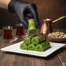 Turkish Baklava Full Pistachio Dolma Roll .5kg (1.1lb)
