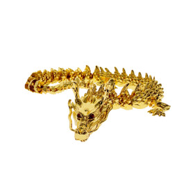 Gold Alloy 16" Posable Chinese Dragon 1 Count