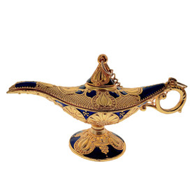 3" Mini Aladdin Brass and Enamel Genie Lamp 1 Count Assorted Colors