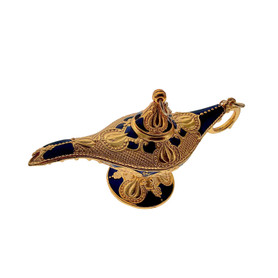 3" Mini Aladdin Brass and Enamel Genie Lamp 1 Count Assorted Colors