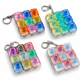 9-Key Light-Up Mini Keyboard Fidget Keychain