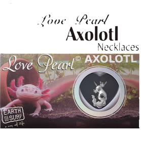 Axolotl Zodiac Love Pearl Necklace Pendant with Real Oyster and Pearl