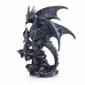 Black Dragon on Castle 7.75" Figure
