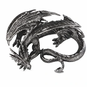 Black Dragon with Sword Guarding 7.25" Figure