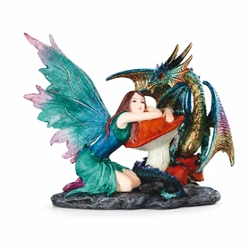 Green Fairy with Dragon 6.75" Figure