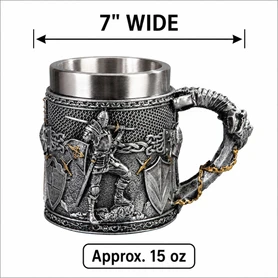 Medieval Crusader Knight Tankard Mug – 7" Wide (Copy)