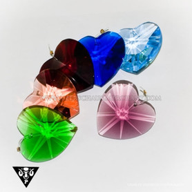 CR92105 Heart Colored Crystal