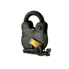 Vintage Iron Padlock 2.5 x 4.25 - Front