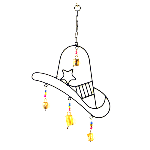 Iron Cowboy Hat Wind Chime Iron Cowboy Hat Wind Chime