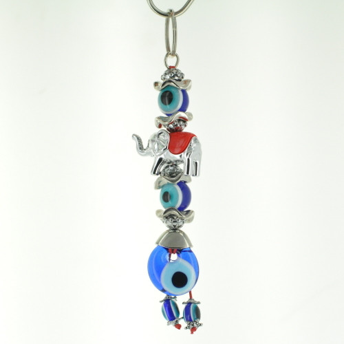 Evil Eye Keychain - Red Elephant Evil Eye Keychain - Red Elephant
