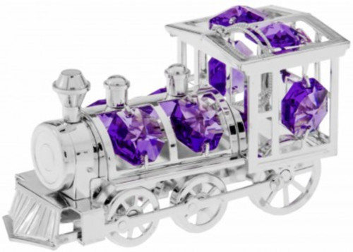 Silver Ornament Locomotive Train Crystal Temptations Swarovski Silver Ornament Locomotive Train Crystal Temptations Swarovski