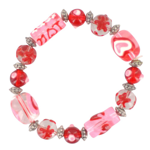 Pink & Red Evil Eye Bracelet Pink & Red Evil Eye Bracelet