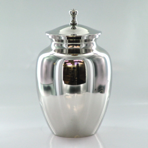 7" Urn W/ Nickle Finish Finish