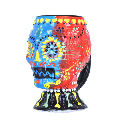 Large Hand Painted Sugar Skull Stein 24oz #01 Large Hand Painted Sugar Skull Stein 24oz #01