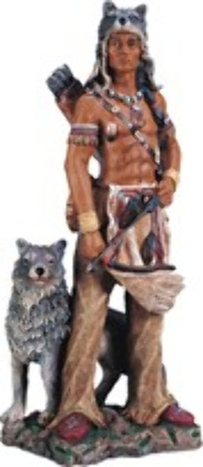 Indian Warrior w/Wolf 17"H GS11310 Indian Warrior w/Wolf 17"H GS11310