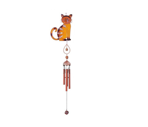 Copper & Gem Cat Chime, 29"L GS99264 Copper & Gem Cat Chime, 29"L GS99264