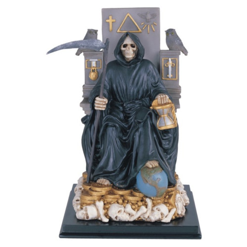 Santa Muerte (Wealth) BLK 12" Statue
