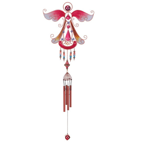Copper & Gem Angel Chime, Red 33"L GS99928 Copper & Gem Angel Chime, Red 33"L GS99928