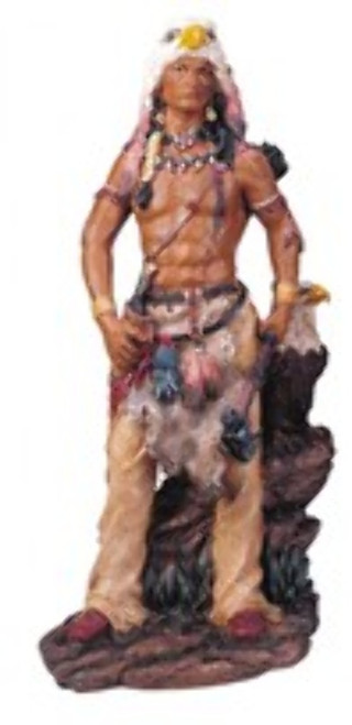 Native American With Eagle Western Figurine, 11"H GS11312 Native American With Eagle Western Figurine, 11"H GS11312