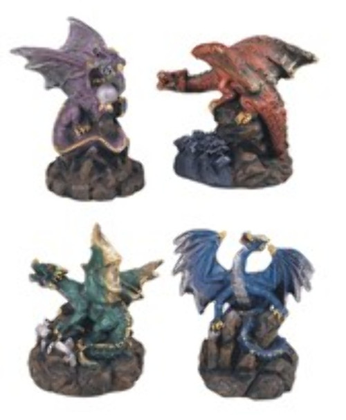 Set Of Four Decorative Dragons, 3"H GS92011 Set Of Four Decorative Dragons, 3"H GS92011