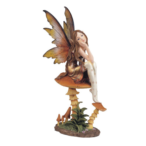 Fairy With Clear Wings, Gold 9" GS91255 Fairy With Clear Wings, Gold 9" GS91255