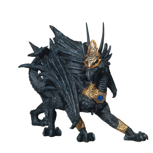 Dragon Figurine, Black 7 1/2"H GS71257 Dragon Figurine, Black 7 1/2"H GS71257