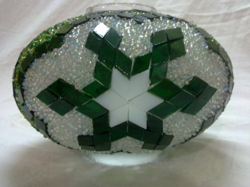 Turkish Mosaic Lamp Shade - B3 - Green - Style 3 Turkish Mosaic Lamp Shade - B3 - Green - Style 3